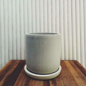 Cement pot (Natural 40x40cm) + Saucer
